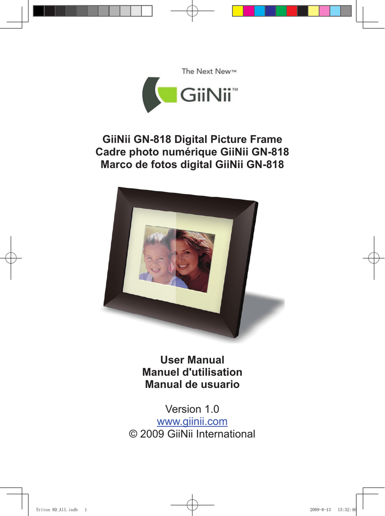 GiiNii GN818 Digital Picture Frame User Manual Manualzz