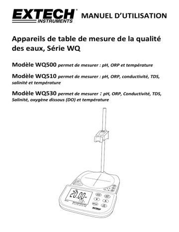Extech Instruments WQ510 Benchtop Water Quality Meter/Stirrer Manuel utilisateur | Manualzz