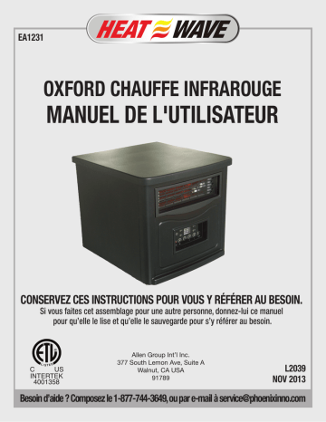Oxford EA1231A User Manual Fre | Manualzz