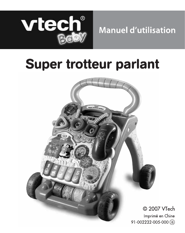 super trotteur parlant vtech montage