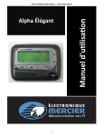 T&eacute;l&eacute;avertisseur Alpha &Eacute;l&eacute;gant - Manuel d'utilisation