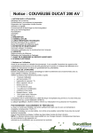 Manuel d'utilisation Couveuse Ducat 200 AV