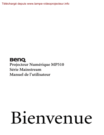 Télécharger le manuel d`utilisation BenQ MP510 | Manualzz