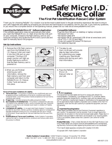 program petsafe collar