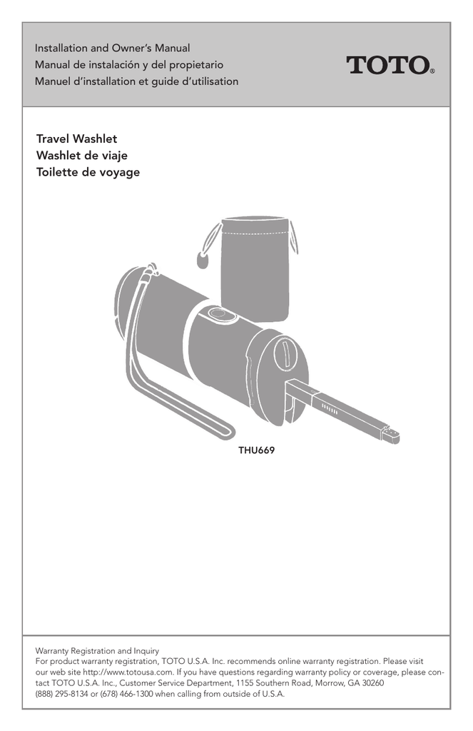 TOTO HW300W Cotton White Toilet Mounted Handheld Bidet Sprayer