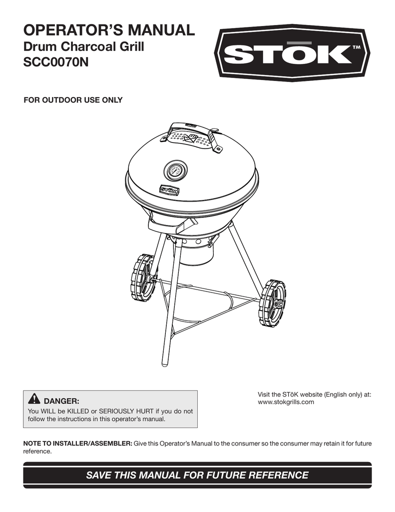 STOK SCC0070N Bbq And Gas Grill Owner's Manual | Manualzz