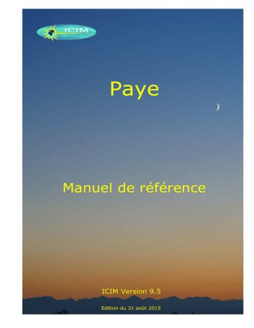 Manuel de référence ICIM PAYE | Manualzz