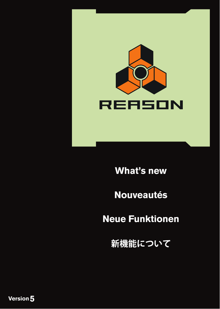 Propellerhead REASON 5 Owner Manual Manualzz