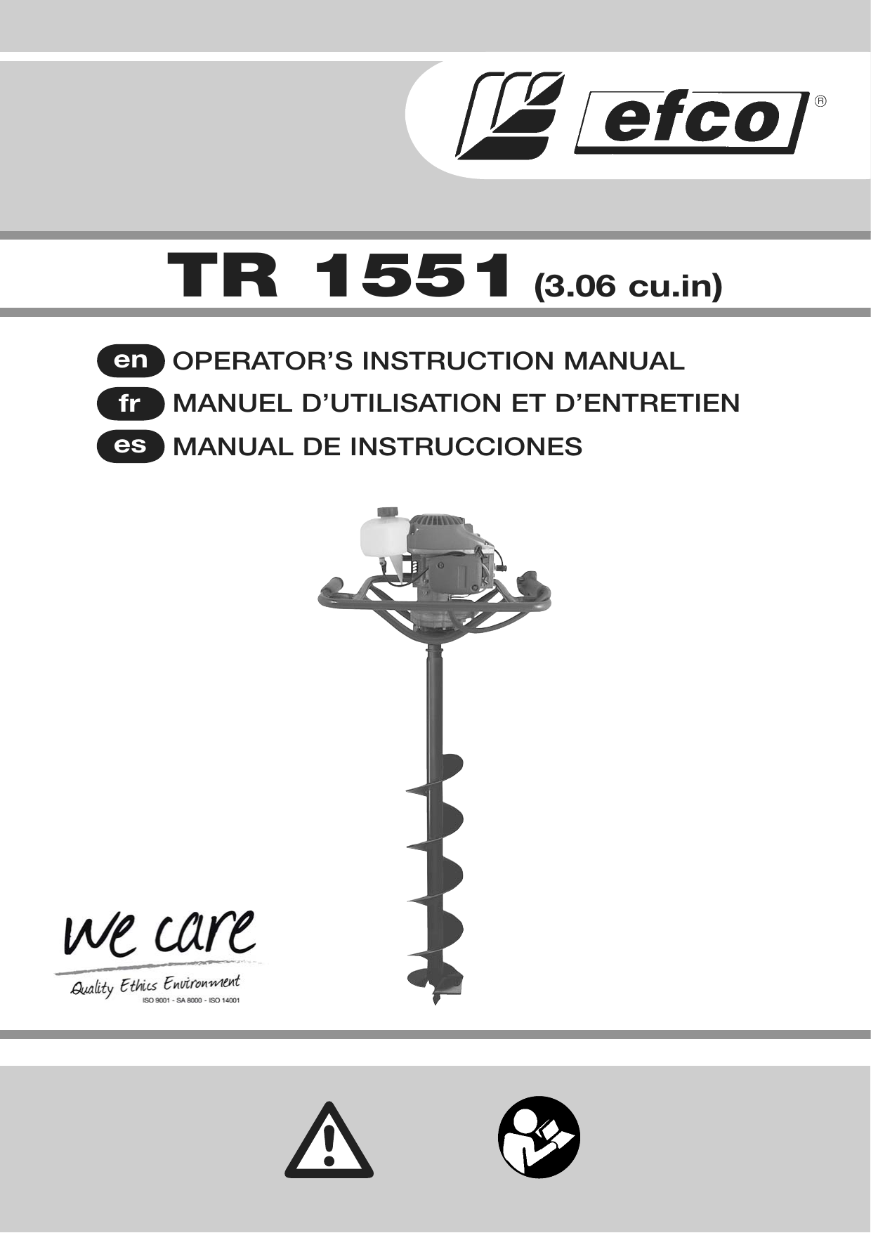 EFCO tr 1551. Ледобур EFCO tr-1551.