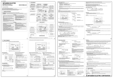 Mitsubishi Electronics PAR-F27MEA-US Air Conditioner User manual | Manualzz