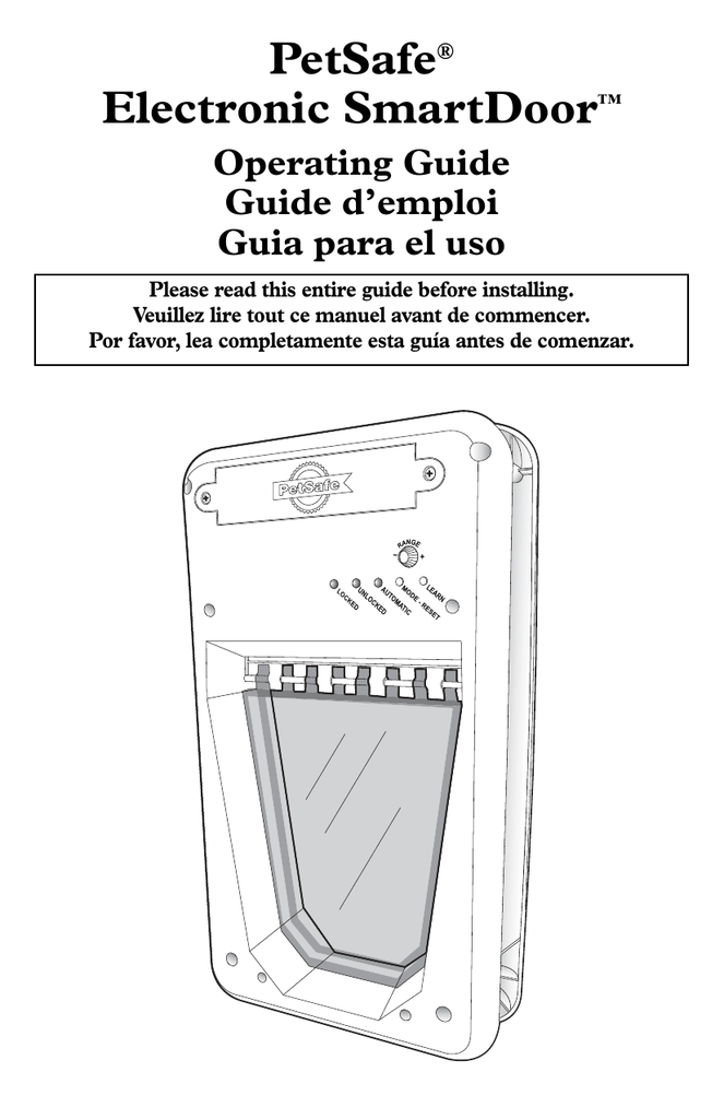 Petsafe SmartDoor Owner's Guide Manualzz