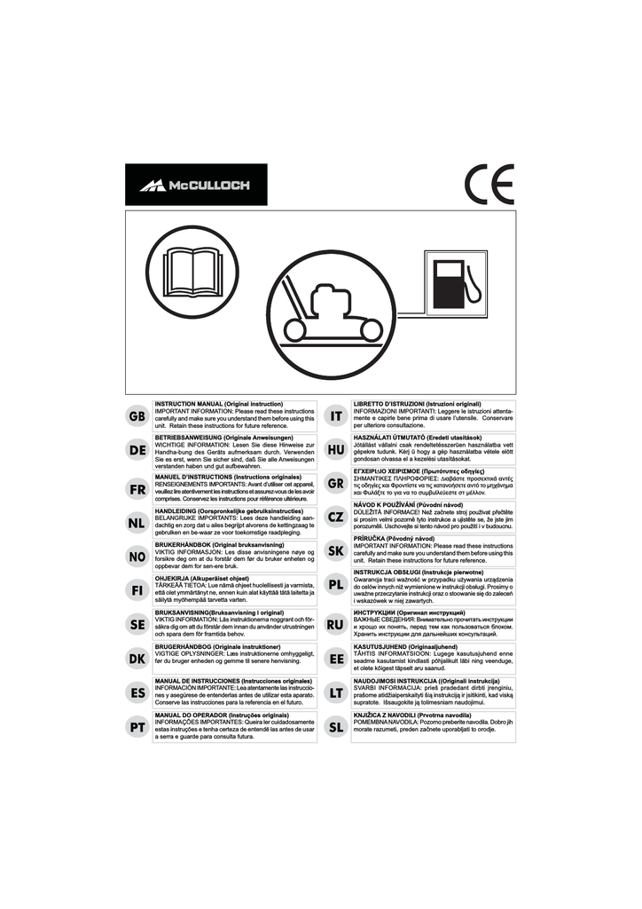 INSTRUCTION MANUAL (Original Instruction | Manualzz