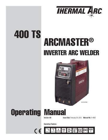 Thermal Arc Arcmaster 400 Ts Operating Manualzz