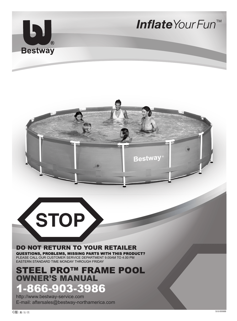 Piscina Bestway Steel Pro Manual - Joker Fans