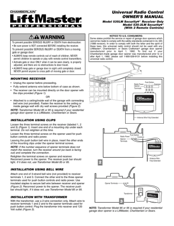 Chamberlain 535LM Owner's Manual | Manualzz