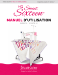 Manuel d'utilisation HQ Sweet Sixteen - Machine &agrave; quilter