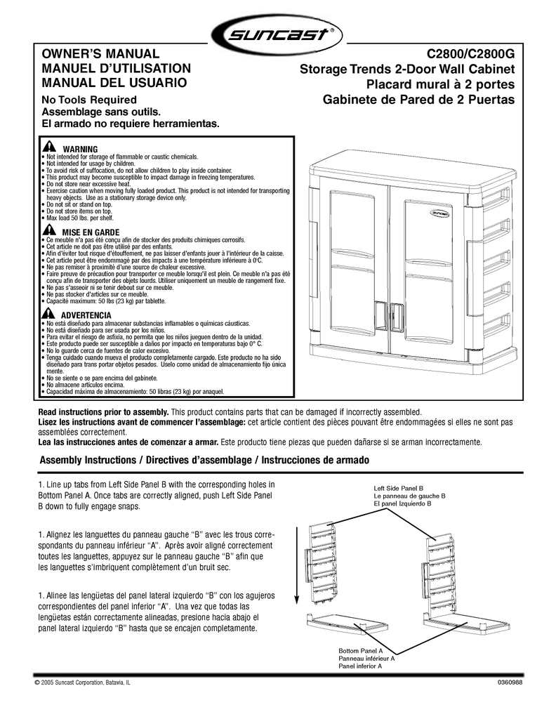 Suncast Storage Assembly Instructions Two Birds Home