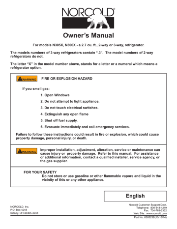 norcold n305 n306