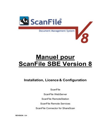 Guide d`utilisation Scanfile SBE | Manualzz