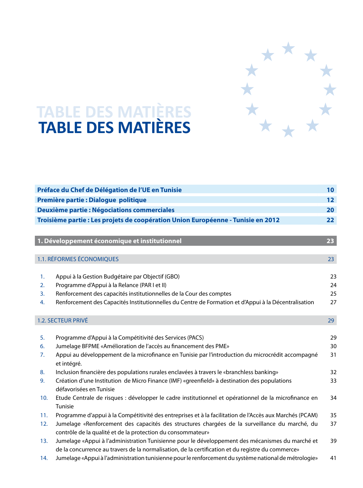 Rapport De Cooperation Ue Tunisie 12 Manualzz