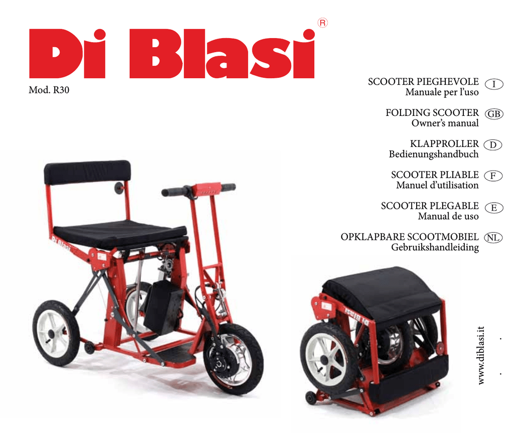 SCARICARE AVVIARE SCOOTER CON BATTERIA