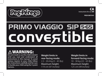 peg perego forward facing installation