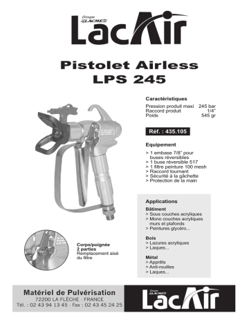 Pistolet Airless LPS 245 | Manualzz