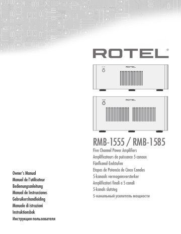 Rotel RMB-1585 Owners manual  Manualzz