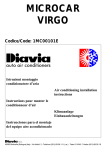 Diavia VIRGO Air Conditioning System Installation Instructions