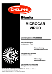 Microcar Virgo Air conditioning system Installation Instructions