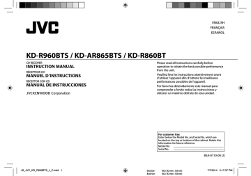 KD-R960BTS / KD-AR865BTS / KD-R860BT | Manualzz