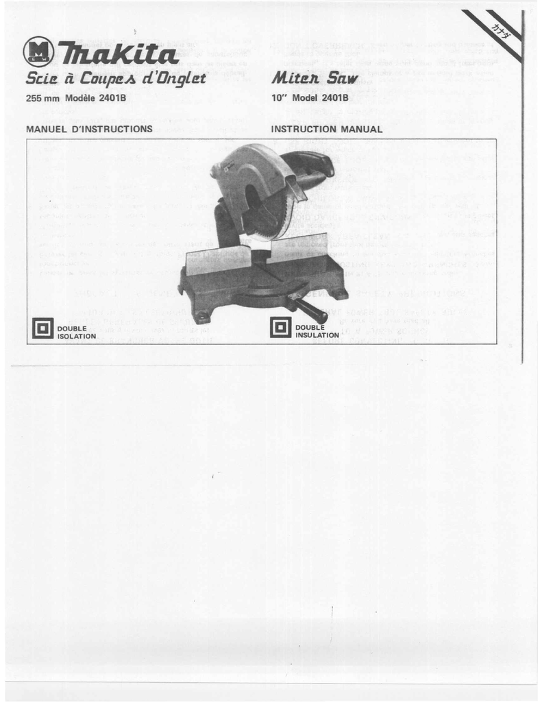 Makita 2401b miter online saw