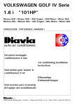 Air conditioning system Golf IV 1.6 i 101HP Installation Instructions