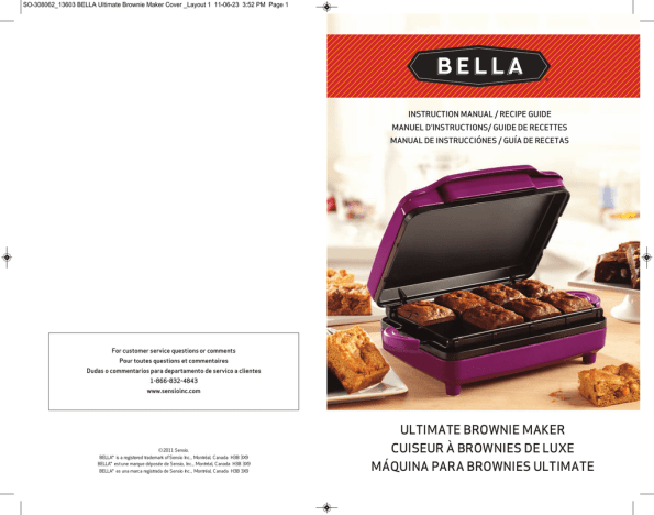 User manual Bella Mini Waffle Maker (English - 24 pages)