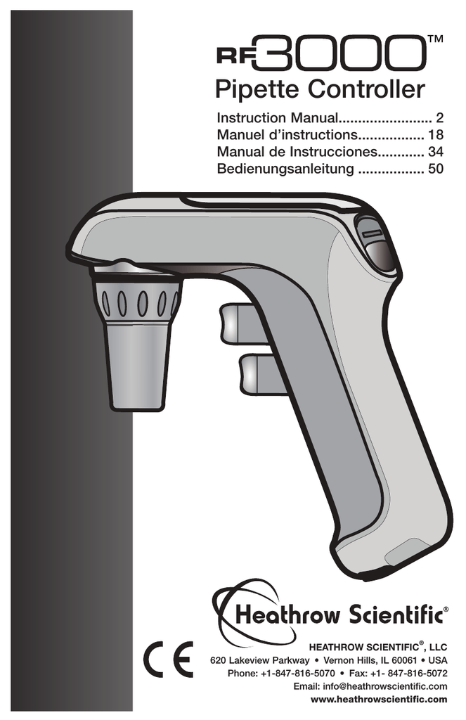 Pipette Controller Manualzz