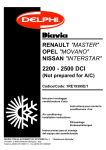 Air conditioning system Master 2200 - 2500 DCI Installation Instructions