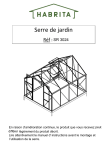 Serre de jardin SR 3024 Manuel d'utilisation