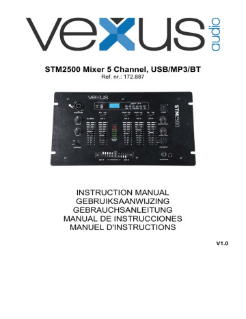 Vexus 10029691 STM2500 5-Channel Mixing Console Owner's Manual | Manualzz