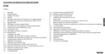INSTRUCTIONS DE L`UTILISATEUR - VDO HC12.6 | Manualzz