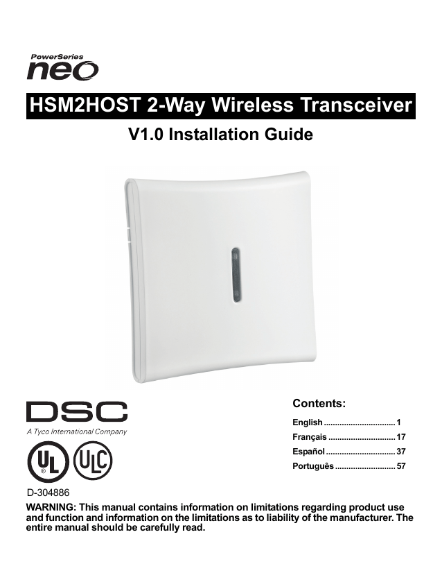 HSM2HOST 2Way Wireless Transceiver Manualzz