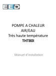 Manuel d'installation Pompe &agrave; chaleur THT80I 11, THT80I 11T, THT80I 16