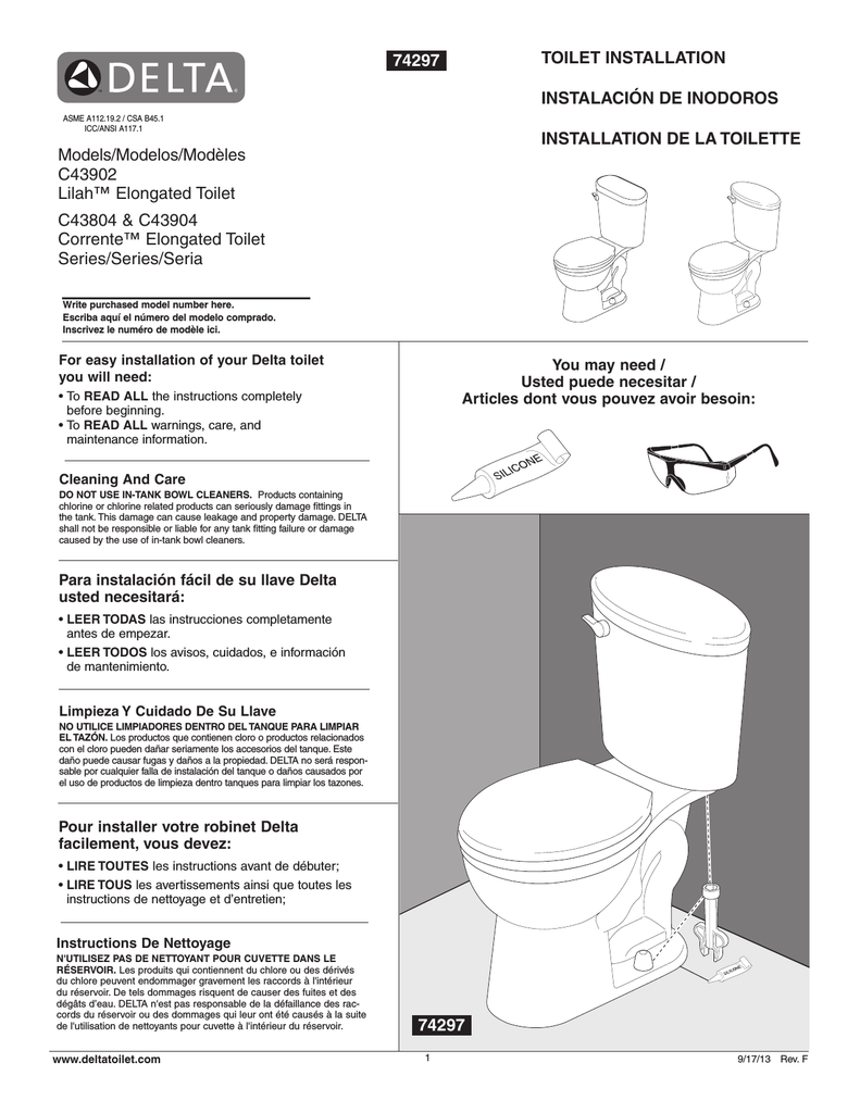 Toilet Installation Instalacion De Manualzz