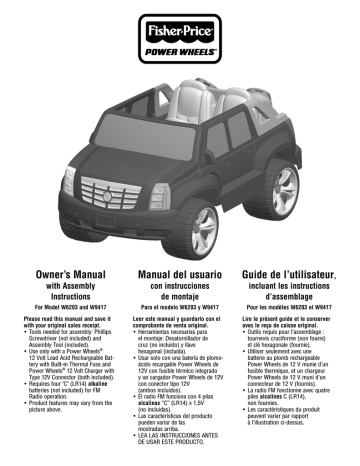 power wheels cadillac escalade manual