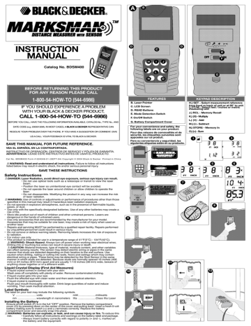 BLACK & DECKER POWERSHOT 348061-00 INSTRUCTION MANUAL Pdf Download