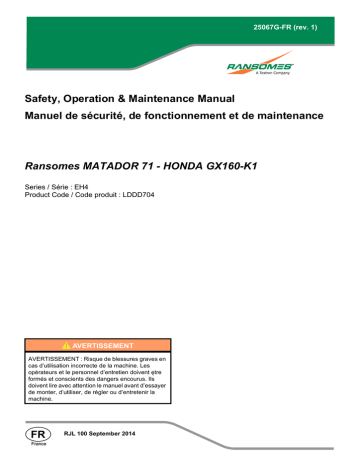 Safety, Operation & Maintenance Manual Manuel de | Manualzz