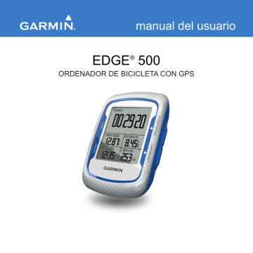 Garmin Edge 500 Instrucciones de operación | Manualzz