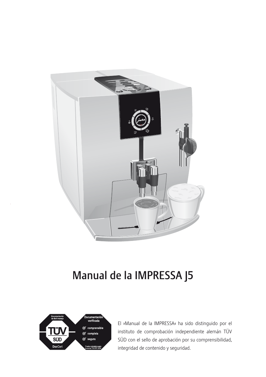 Manual de instrucciones JURA IMPRESSA J5, Modo de empleo | Manualzz