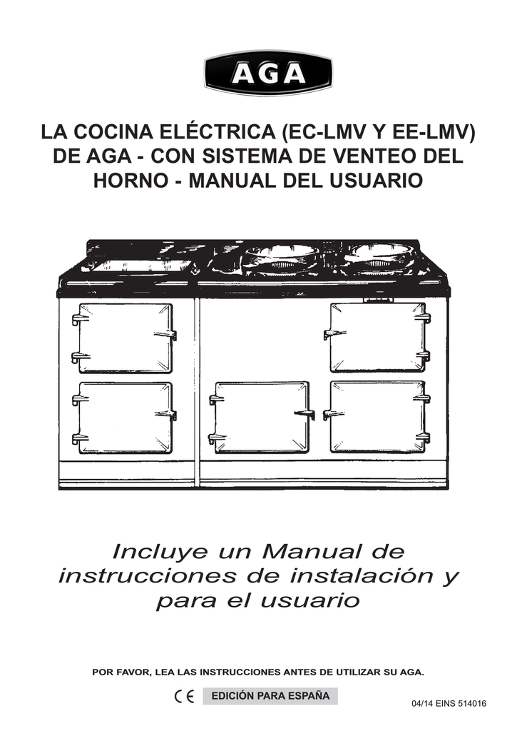 LA COCINA ELÉCTRICA (EC-LMV Y EE-LMV) DE AGA | Manualzz