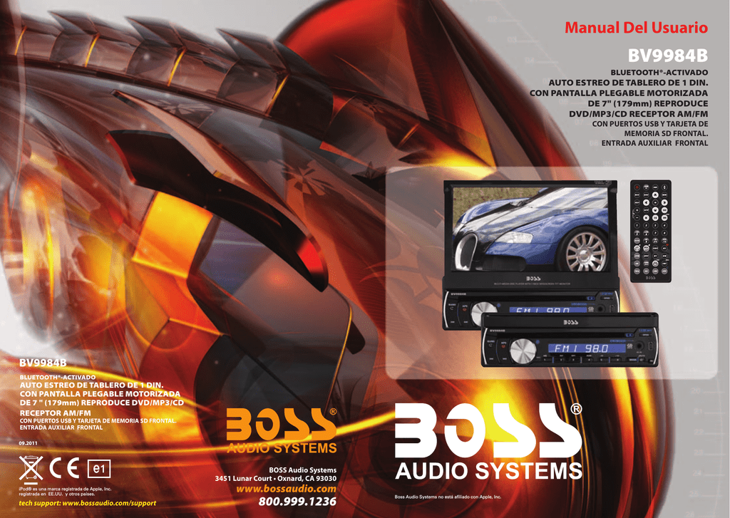 Boss Audio Systems BV9984B Owner's manual | Manualzz