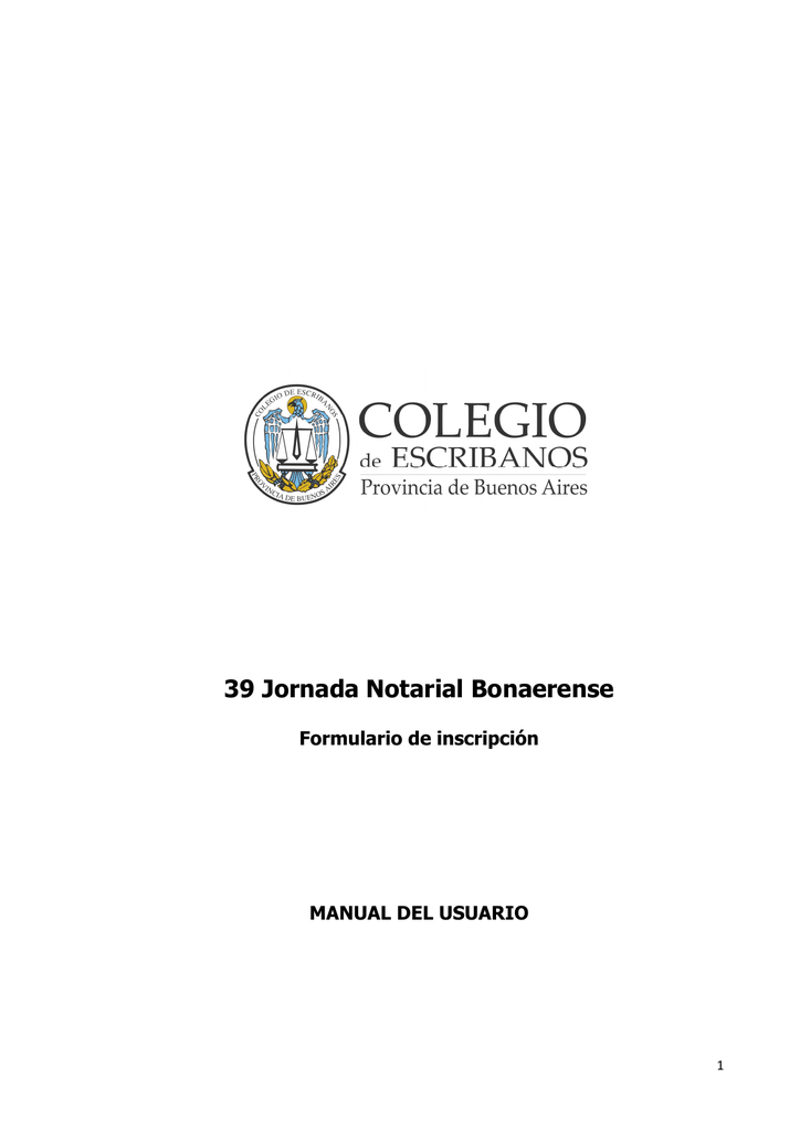 Manual de Usuario - 39 Jornada Notarial Bonaerense | Manualzz